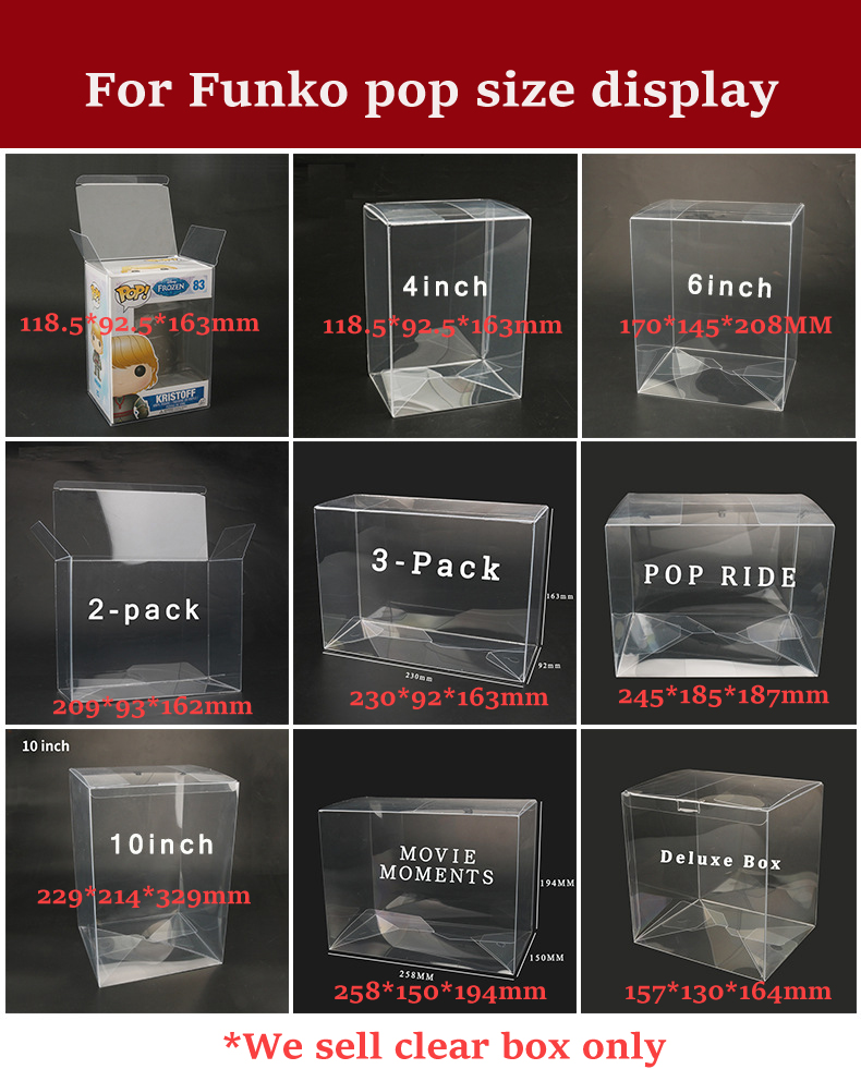 Funko Pop Protector - Transparent Clear box for Movie Moments