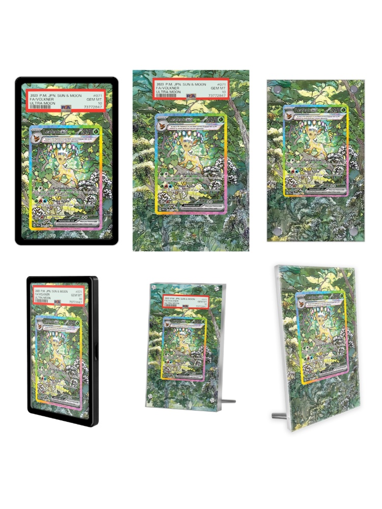 Display Case Acrylic - Pokemon Cards Display PTCG Leafeon ex
