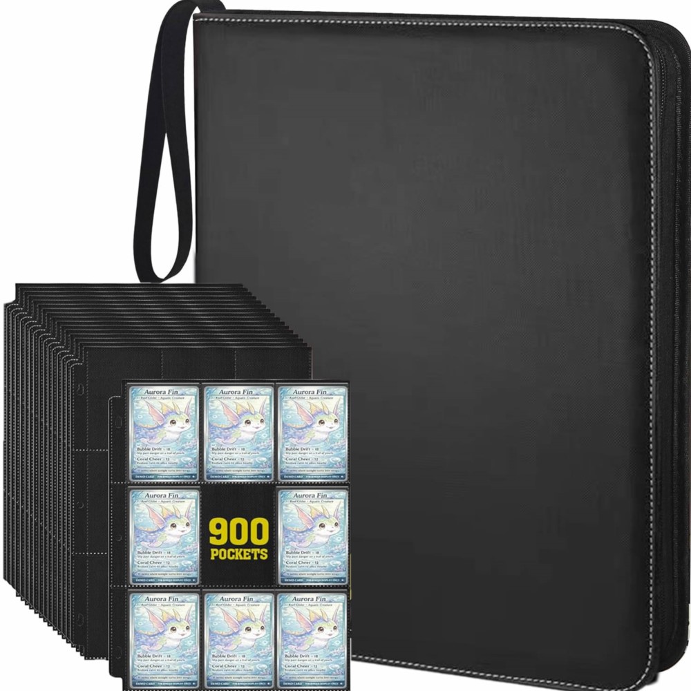 Trading Card Binder - 900 Pockets Card Binder Album With