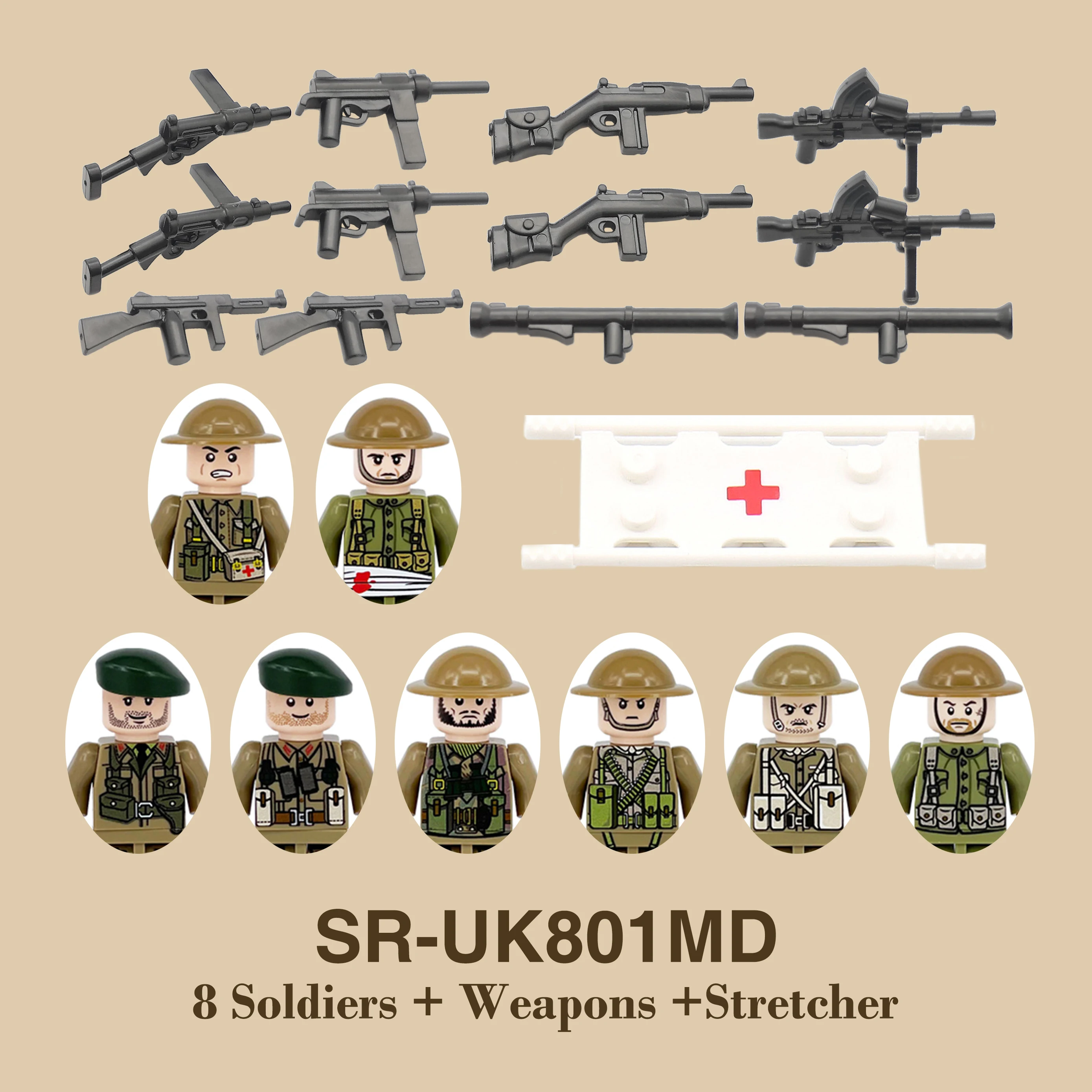 DIY WW2 Infantry Medical Corp  - огляд і ціна Lego Minifigure Holder