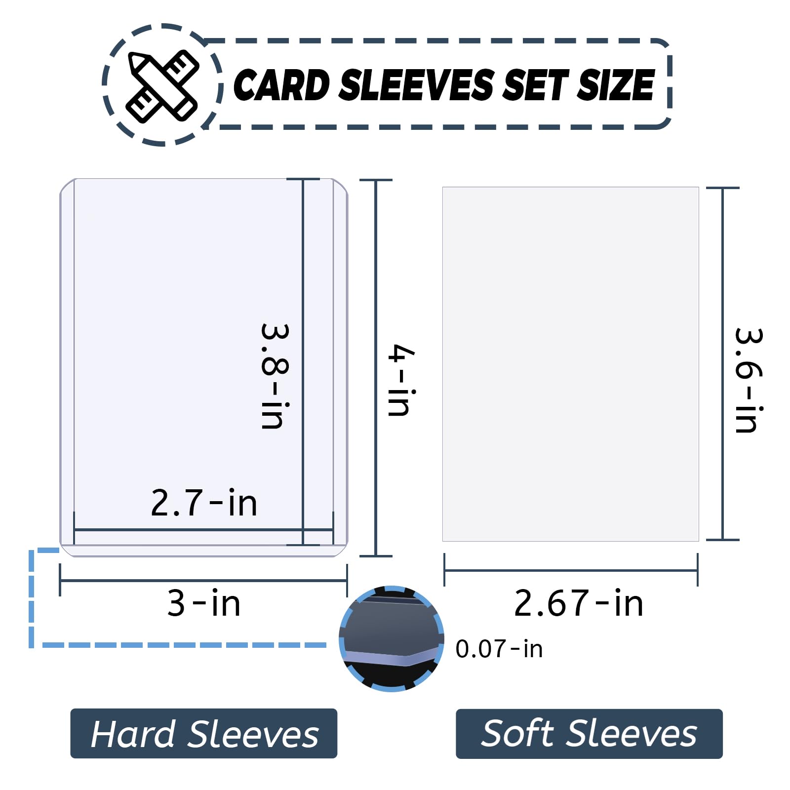 100-600pcs Card Sleeves Hard S - огляд і ціна Card Penny Sleeve