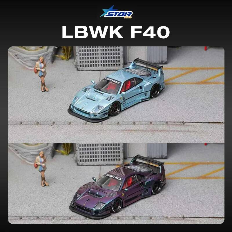 STAR 1:64 LBWK F40 Ice Blue Ma - огляд і ціна Die Cast Car 1 64