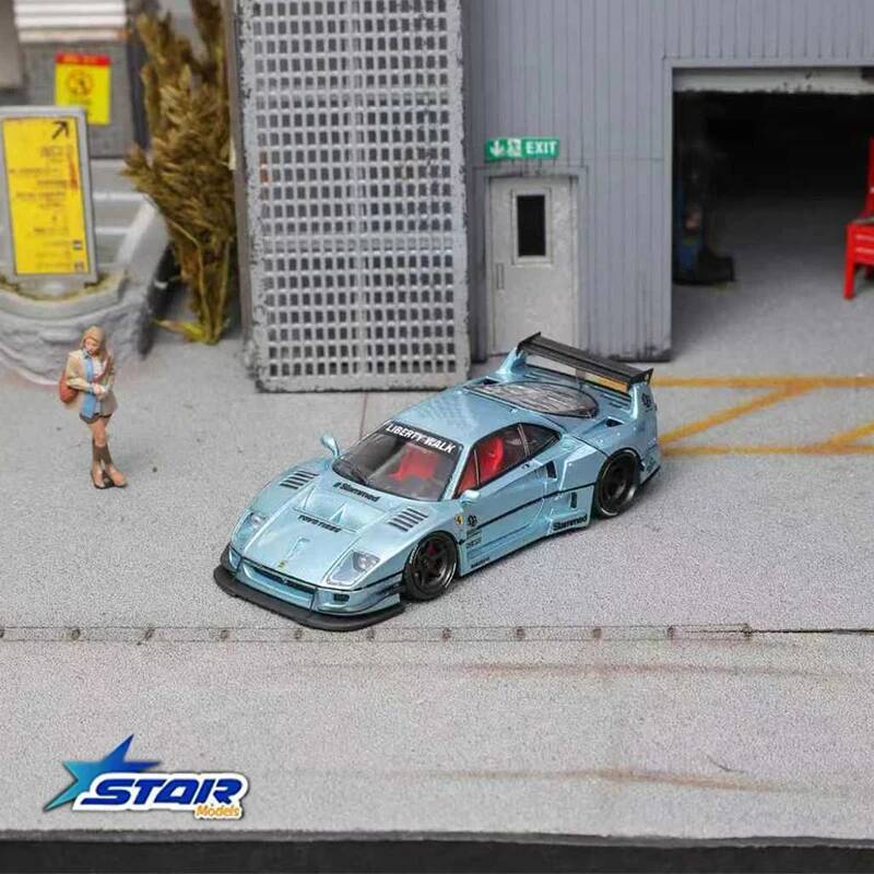 STAR 1:64 LBWK F40 Ice Blue Ma - огляд і ціна Die Cast Car 1 64