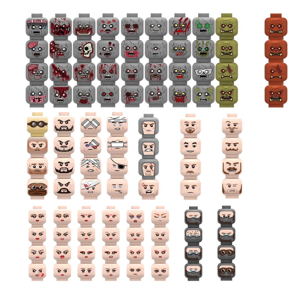 Injured Emotional Face Heads B - огляд і ціна Lego Minifigure Holder